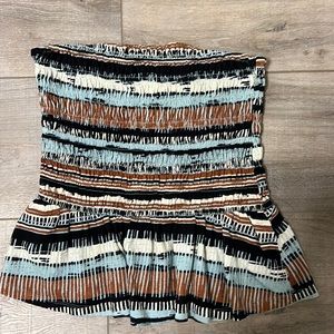 Porridge dotting strapless top